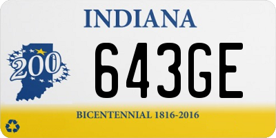 IN license plate 643GE