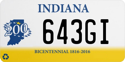 IN license plate 643GI