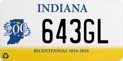 IN license plate 643GL