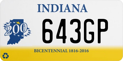 IN license plate 643GP