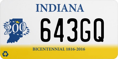 IN license plate 643GQ