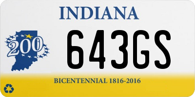 IN license plate 643GS