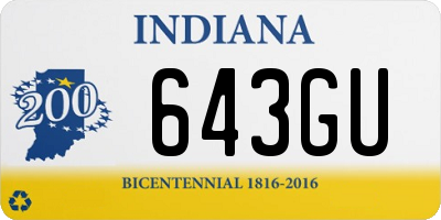 IN license plate 643GU