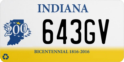 IN license plate 643GV