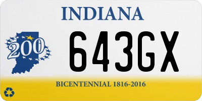 IN license plate 643GX