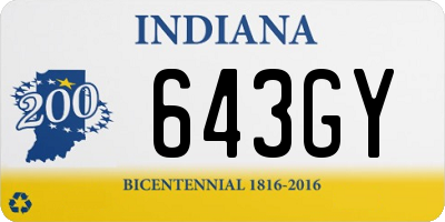 IN license plate 643GY