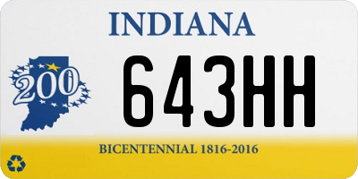 IN license plate 643HH