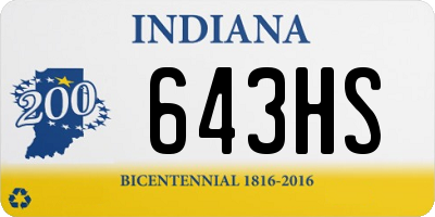 IN license plate 643HS