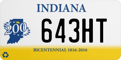 IN license plate 643HT