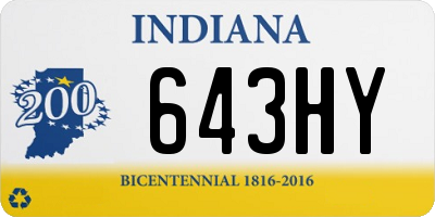 IN license plate 643HY