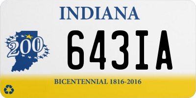 IN license plate 643IA