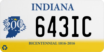 IN license plate 643IC