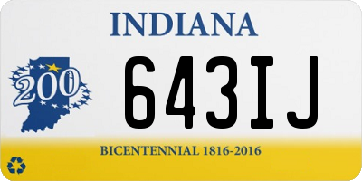 IN license plate 643IJ