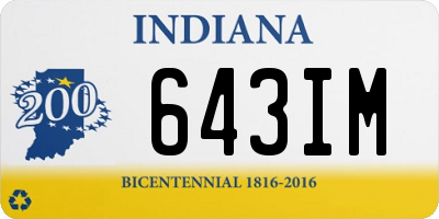 IN license plate 643IM