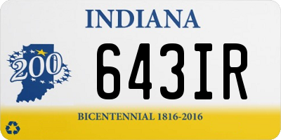 IN license plate 643IR