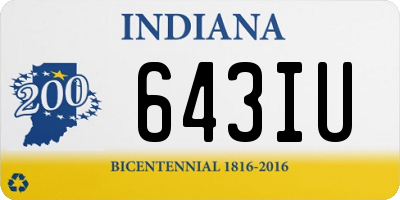 IN license plate 643IU