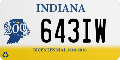 IN license plate 643IW