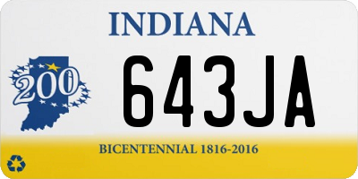 IN license plate 643JA