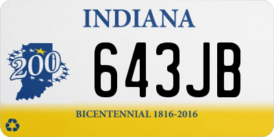 IN license plate 643JB