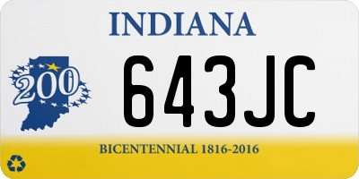 IN license plate 643JC