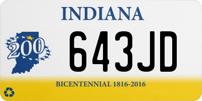 IN license plate 643JD