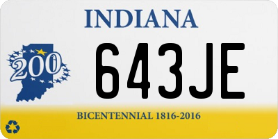 IN license plate 643JE