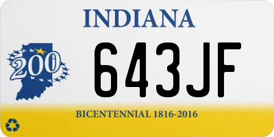 IN license plate 643JF