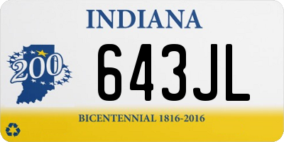 IN license plate 643JL