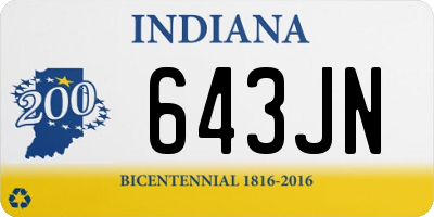 IN license plate 643JN