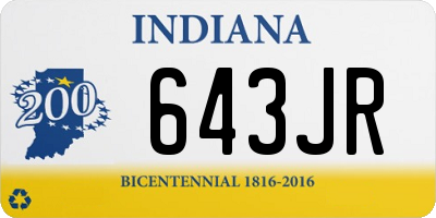 IN license plate 643JR