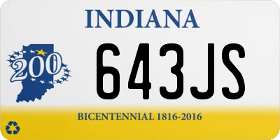 IN license plate 643JS