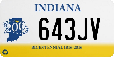 IN license plate 643JV