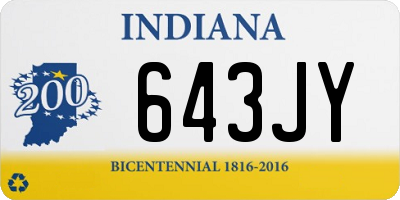 IN license plate 643JY