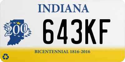 IN license plate 643KF