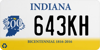 IN license plate 643KH