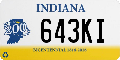 IN license plate 643KI