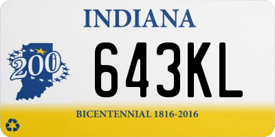 IN license plate 643KL