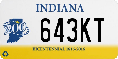 IN license plate 643KT