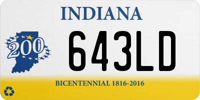 IN license plate 643LD