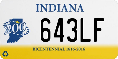 IN license plate 643LF