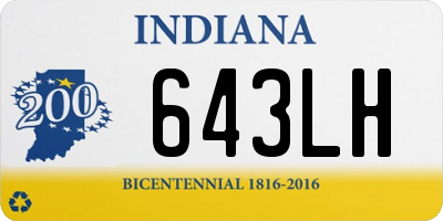 IN license plate 643LH