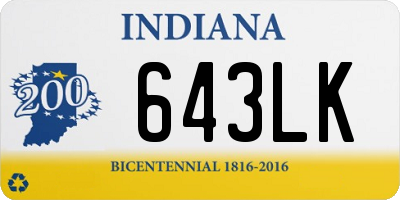 IN license plate 643LK