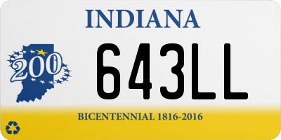 IN license plate 643LL