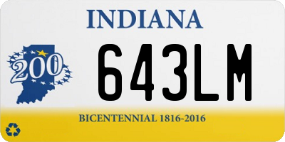 IN license plate 643LM