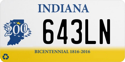 IN license plate 643LN