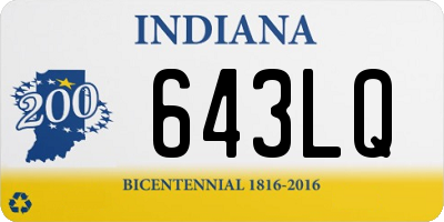 IN license plate 643LQ