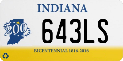 IN license plate 643LS