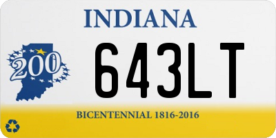 IN license plate 643LT