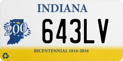 IN license plate 643LV