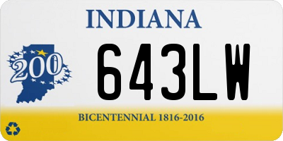 IN license plate 643LW